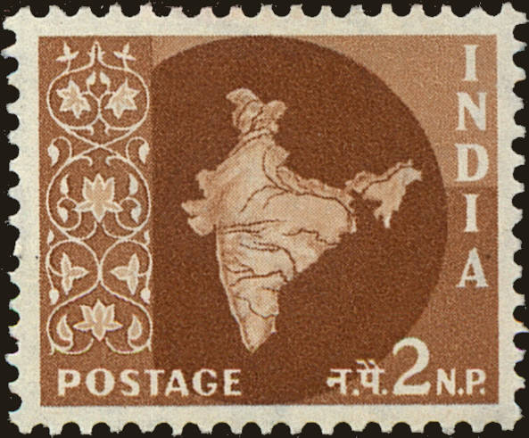 Front view of India 276 collectors stamp