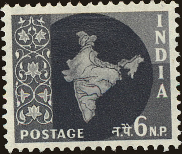 Front view of India 279 collectors stamp