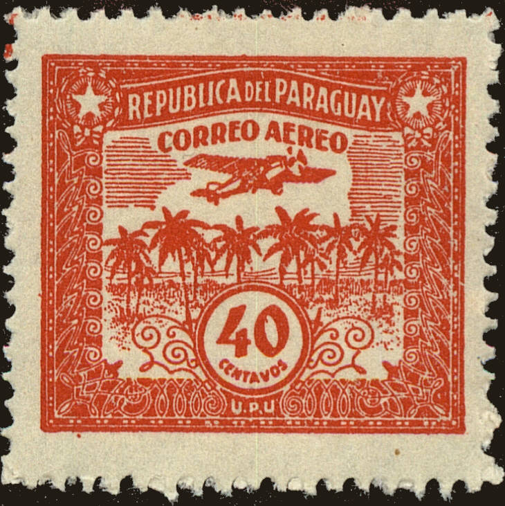 Front view of Paraguay C70 collectors stamp