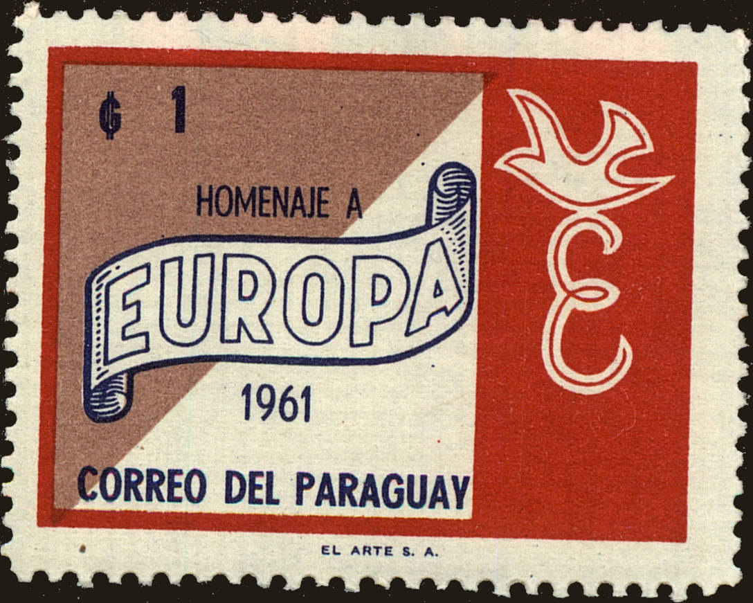 Front view of Paraguay 625 collectors stamp
