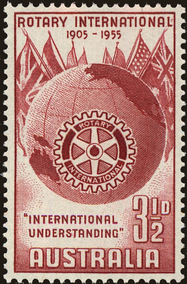 Front view of Australia 278 collectors stamp