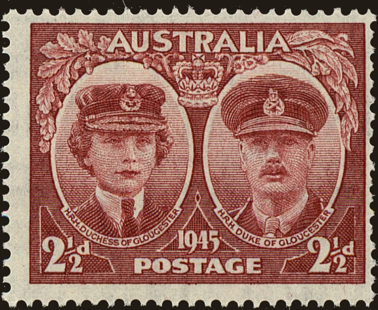 Front view of Australia 197 collectors stamp