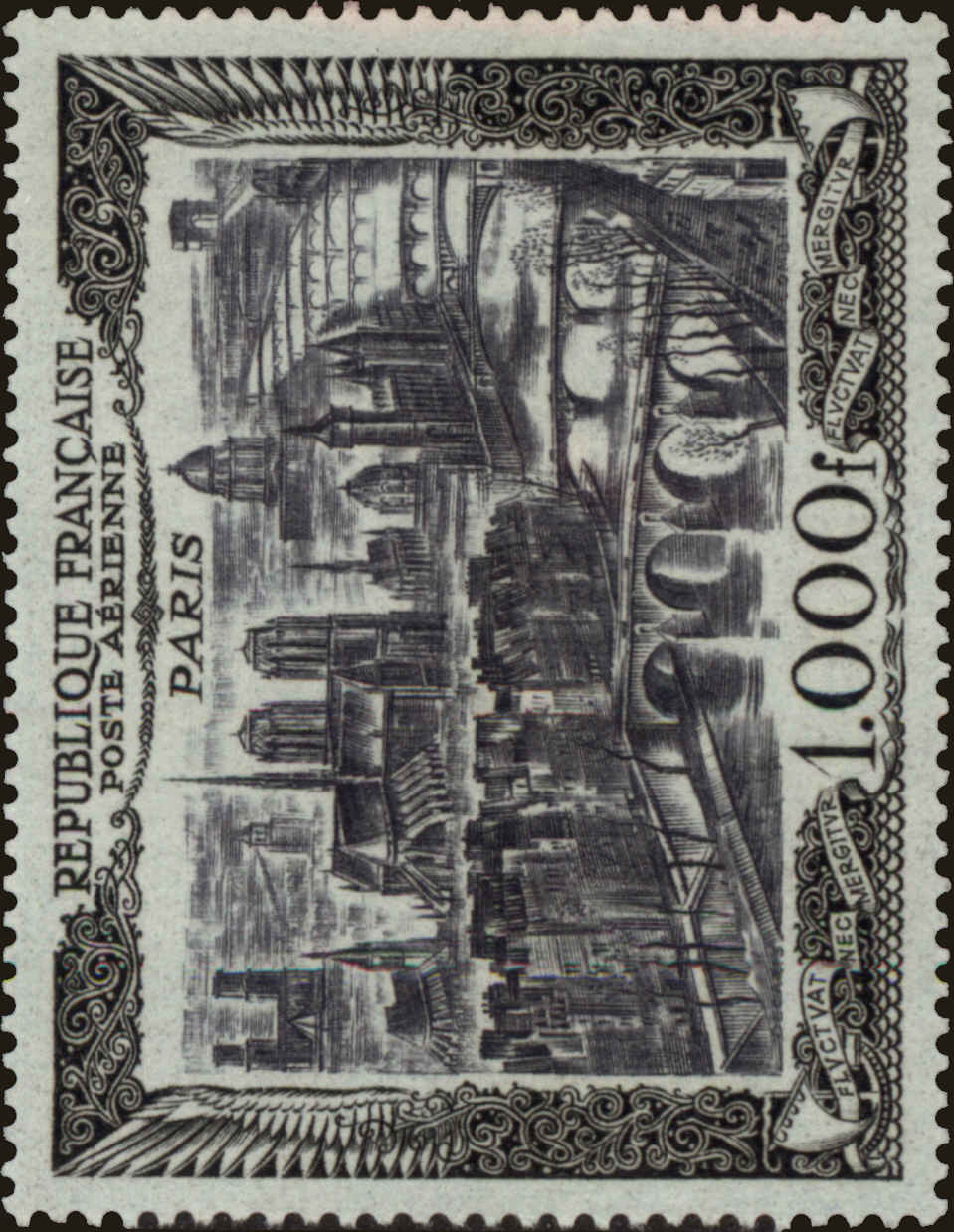 Front view of France C27 collectors stamp