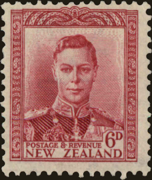 Front view of New Zealand 262 collectors stamp