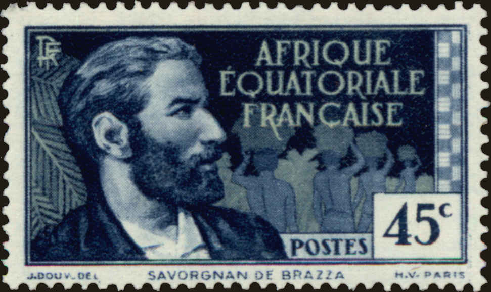 Front view of French Equatorial Africa 46 collectors stamp
