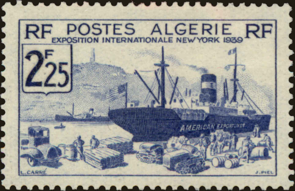 Front view of Algeria 130 collectors stamp