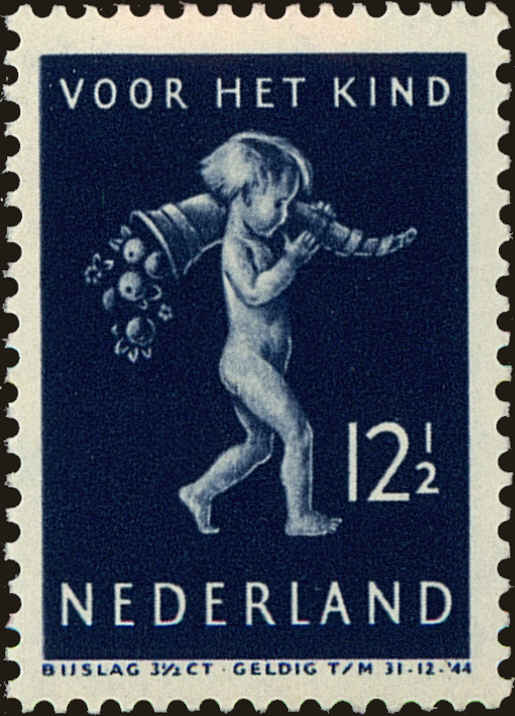 Front view of Netherlands B122 collectors stamp