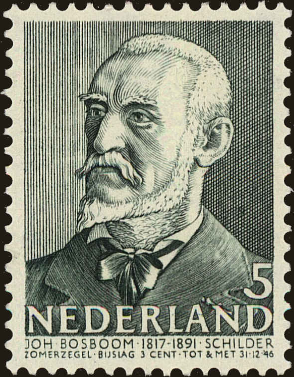 Front view of Netherlands B137 collectors stamp