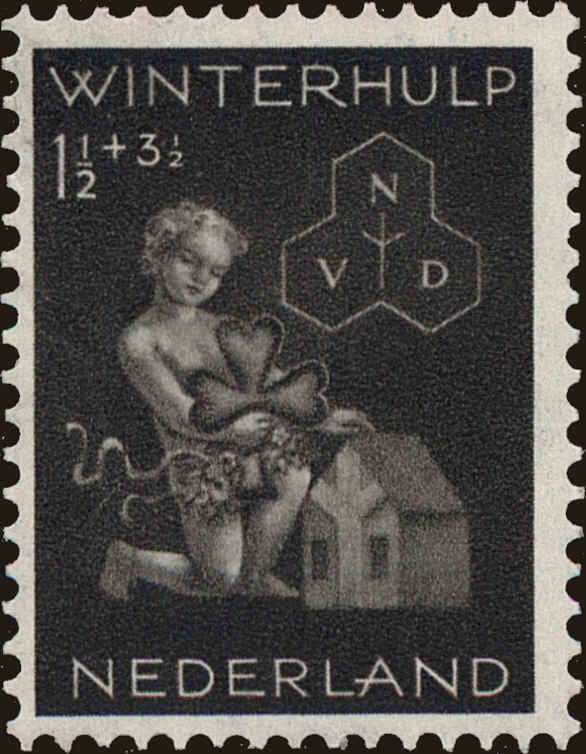 Front view of Netherlands B149 collectors stamp