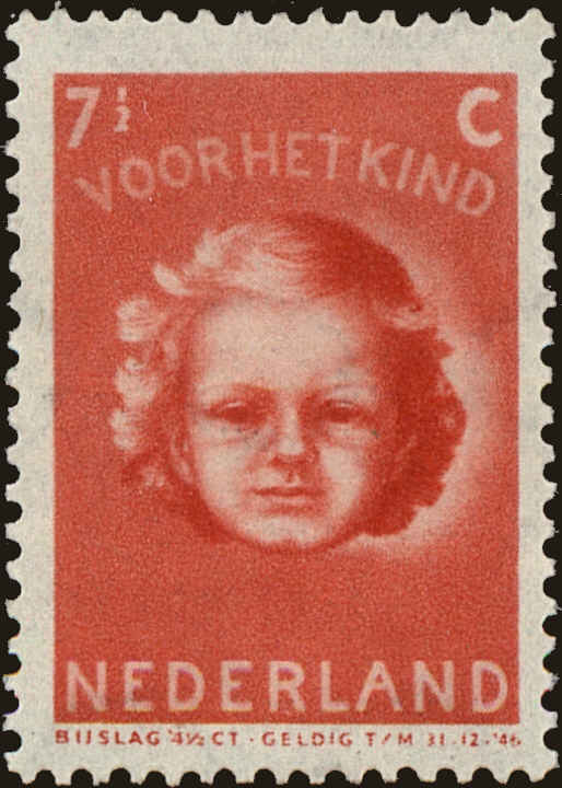 Front view of Netherlands B157 collectors stamp