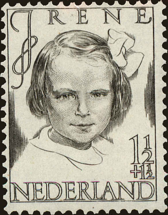 Front view of Netherlands B164 collectors stamp