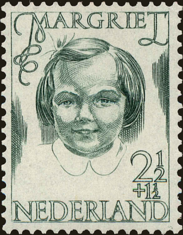 Front view of Netherlands B165 collectors stamp