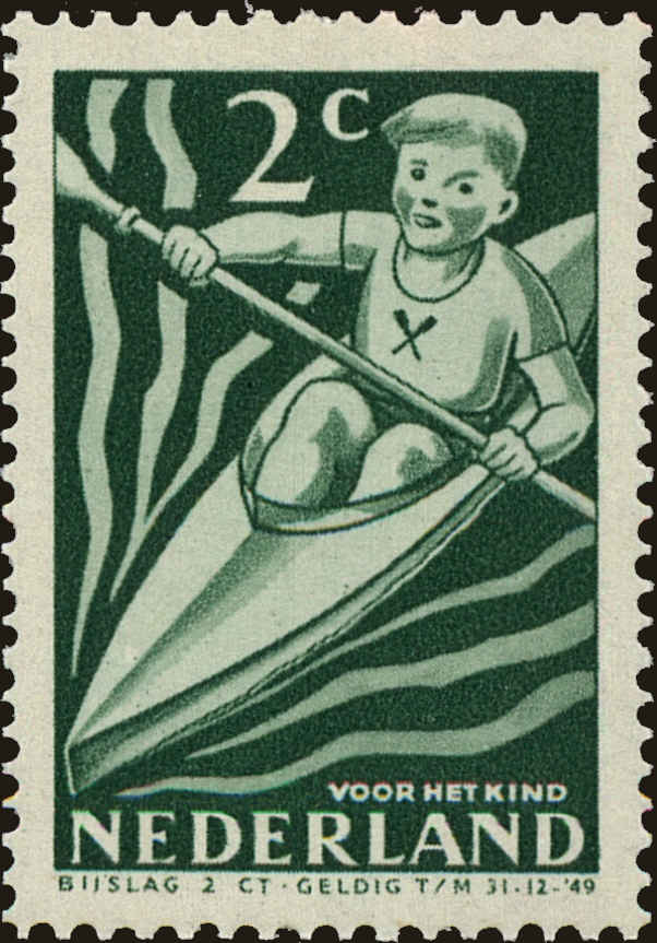 Front view of Netherlands B189 collectors stamp