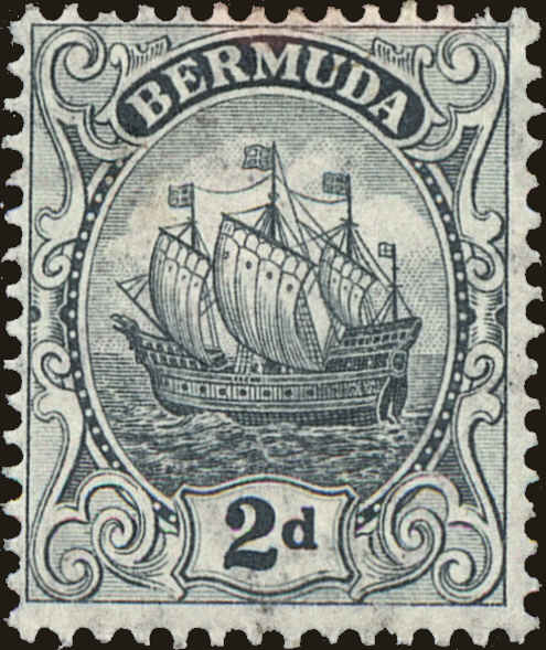 Front view of Bermuda 43 collectors stamp
