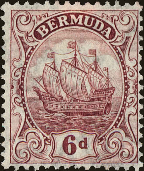 Front view of Bermuda 47a collectors stamp