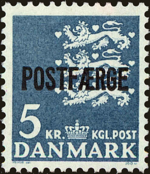 Front view of Denmark Q48 collectors stamp