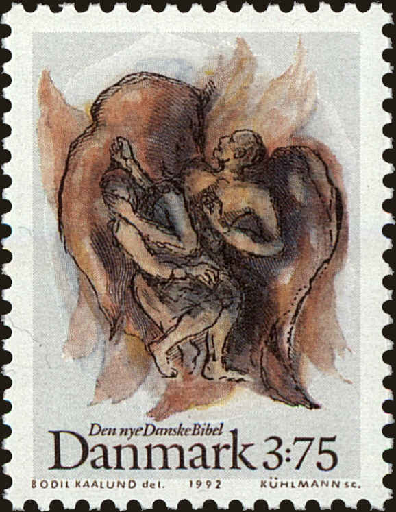 Front view of Denmark 974 collectors stamp
