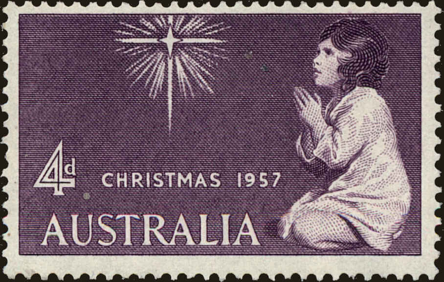 Front view of Australia 307 collectors stamp