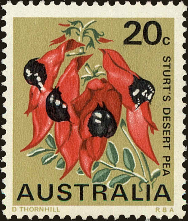 Front view of Australia 437 collectors stamp