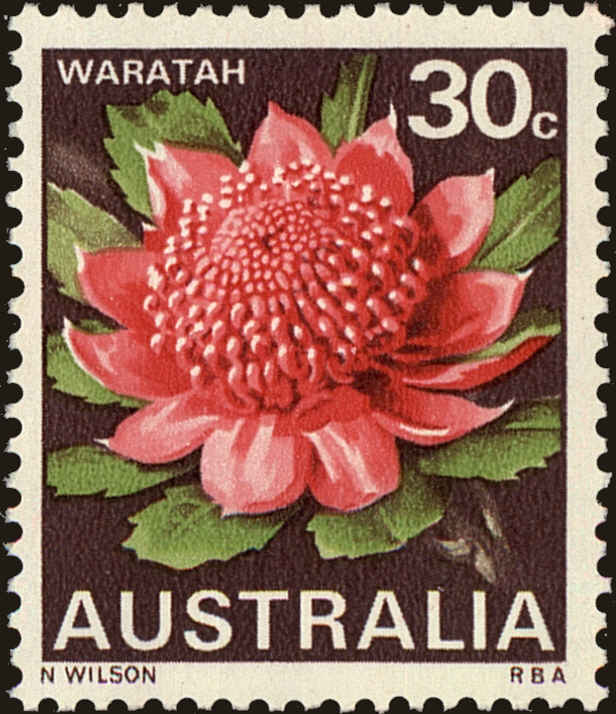 Front view of Australia 439 collectors stamp