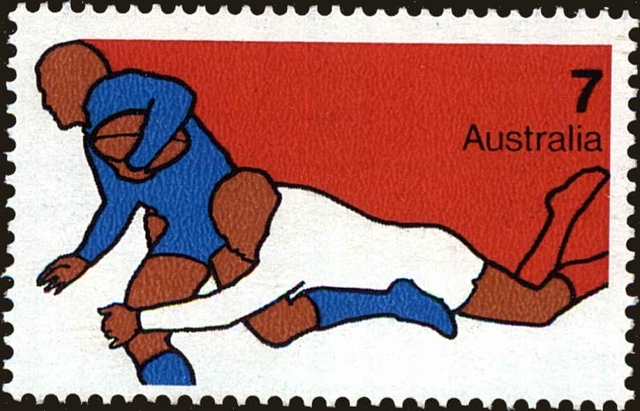 Front view of Australia 596 collectors stamp