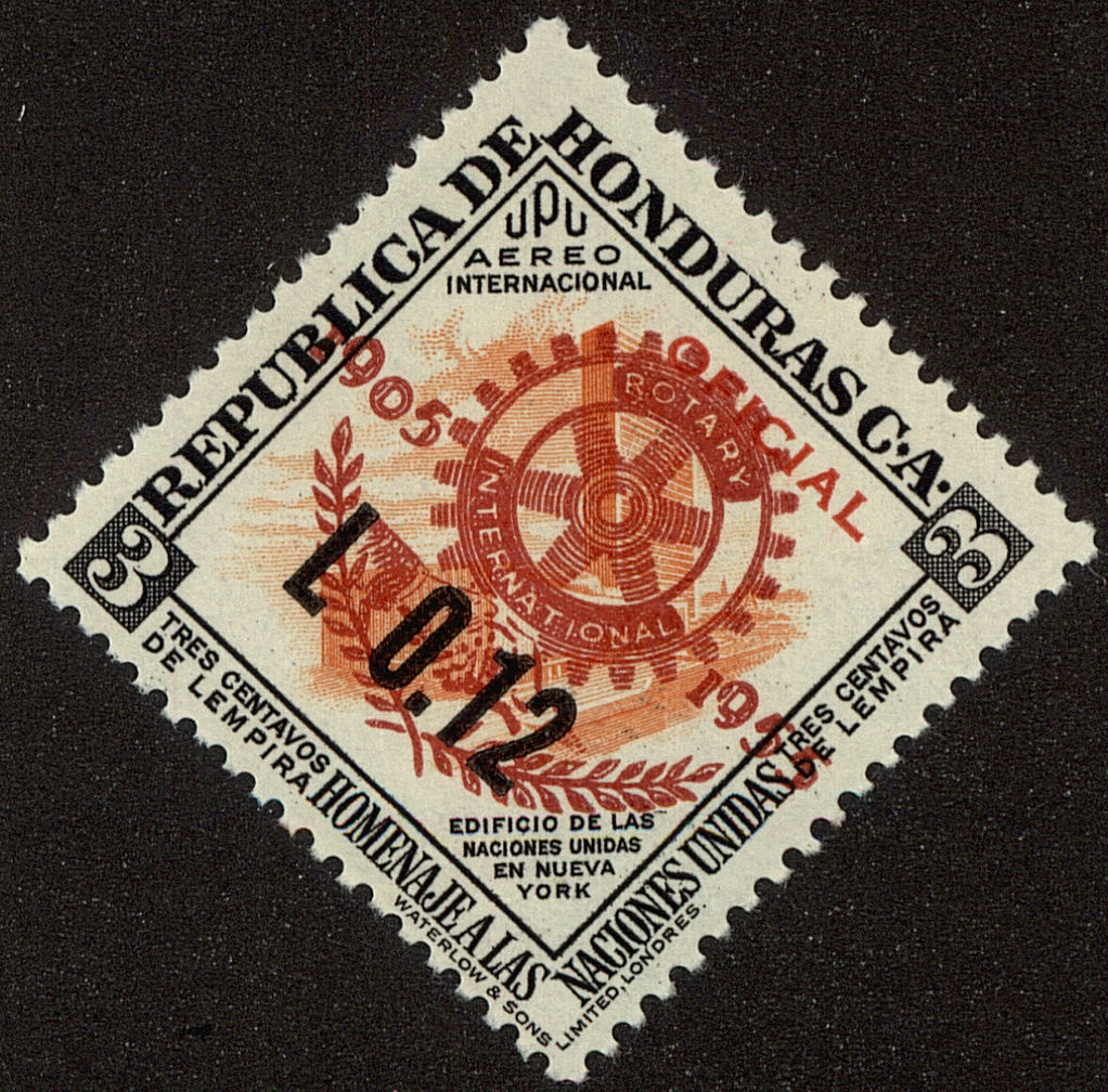 Front view of Honduras C240 collectors stamp