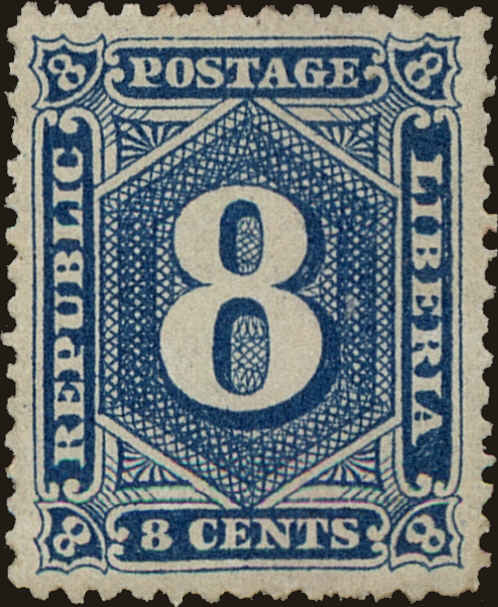 Front view of Liberia 22 collectors stamp