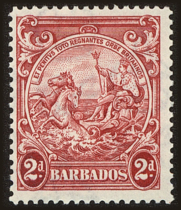 Front view of Barbados 195A collectors stamp