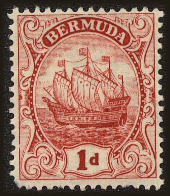 Front view of Bermuda 83a collectors stamp