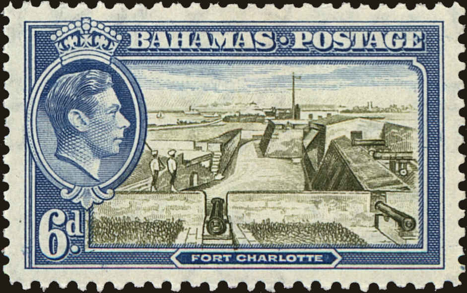 Front view of Bahamas 107 collectors stamp