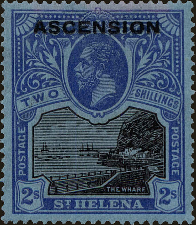 Front view of Ascension 7 collectors stamp