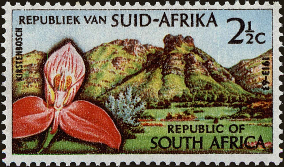 Front view of South Africa 284 collectors stamp