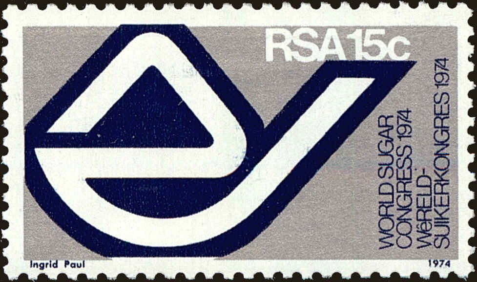 Front view of South Africa 404 collectors stamp