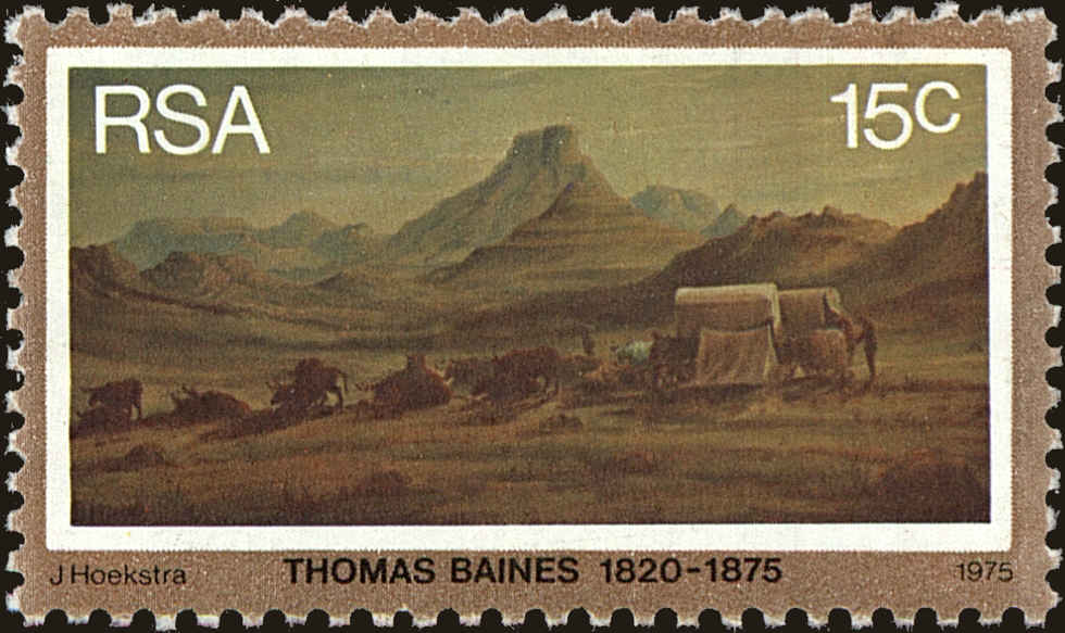 Front view of South Africa 445 collectors stamp