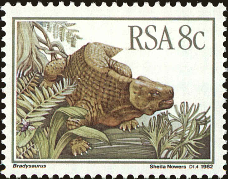 Front view of South Africa 606 collectors stamp