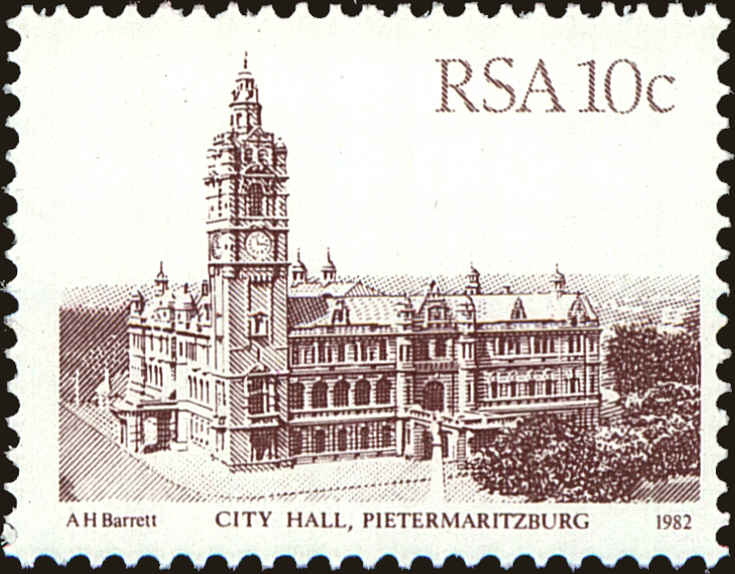 Front view of South Africa 577 collectors stamp