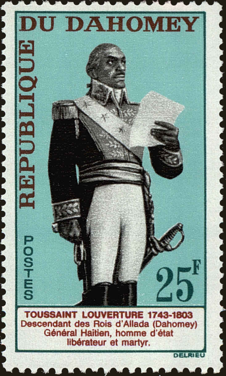 Front view of Dahomey 179 collectors stamp