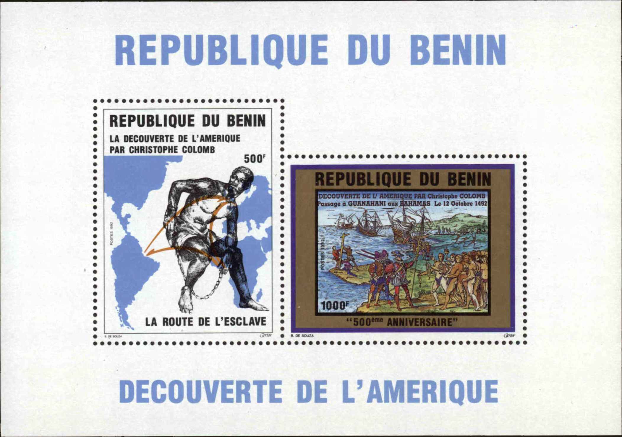Front view of Benin 688a collectors stamp