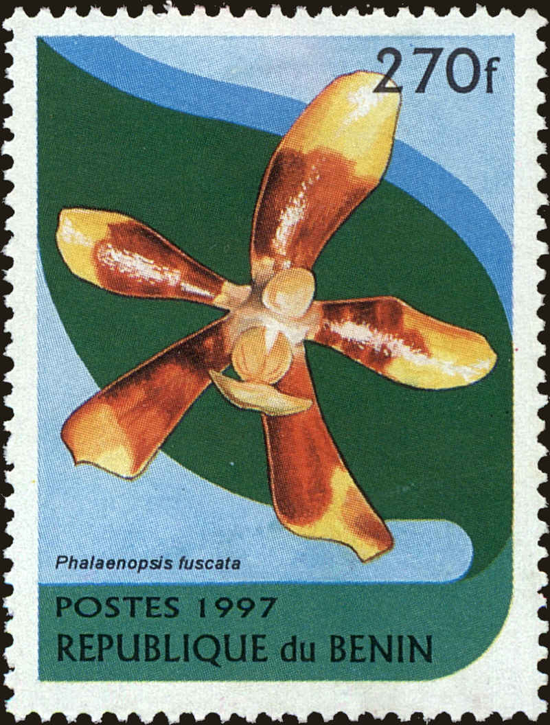 Front view of Benin 976 collectors stamp