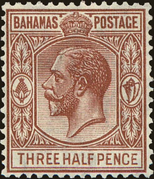 Front view of Bahamas 73 collectors stamp