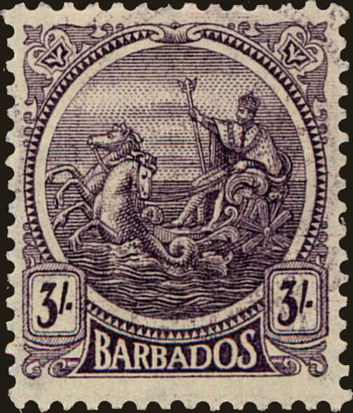 Front view of Barbados 161 collectors stamp