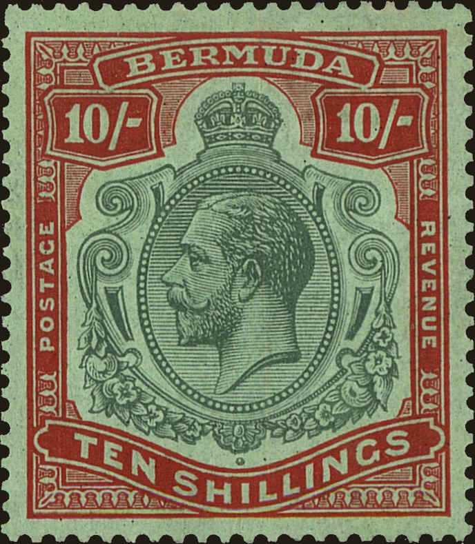 Front view of Bermuda 96 collectors stamp