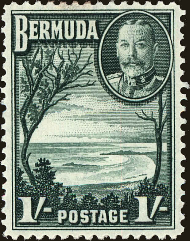 Front view of Bermuda 113 collectors stamp