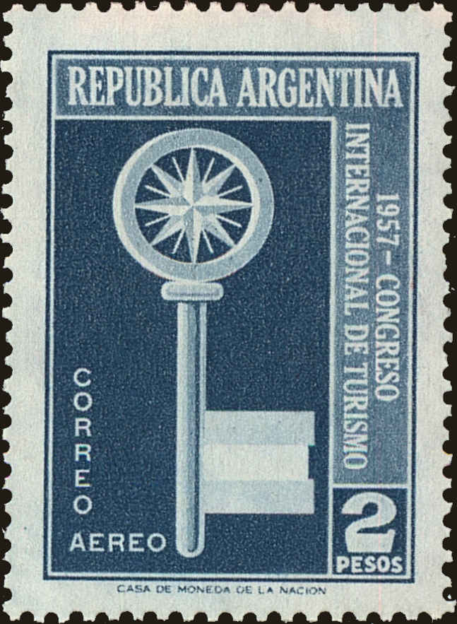 Front view of Argentina C69 collectors stamp