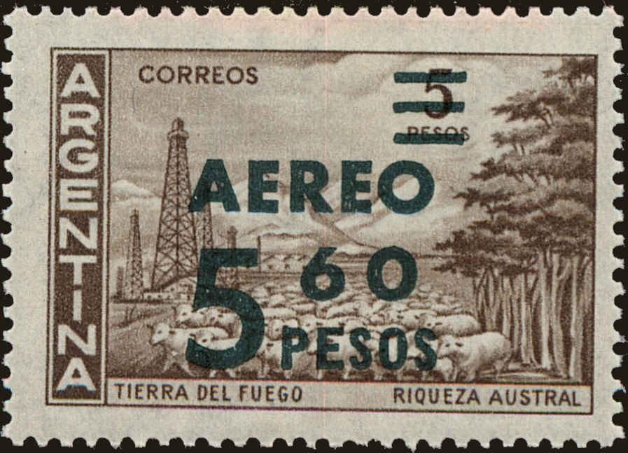 Front view of Argentina C82 collectors stamp