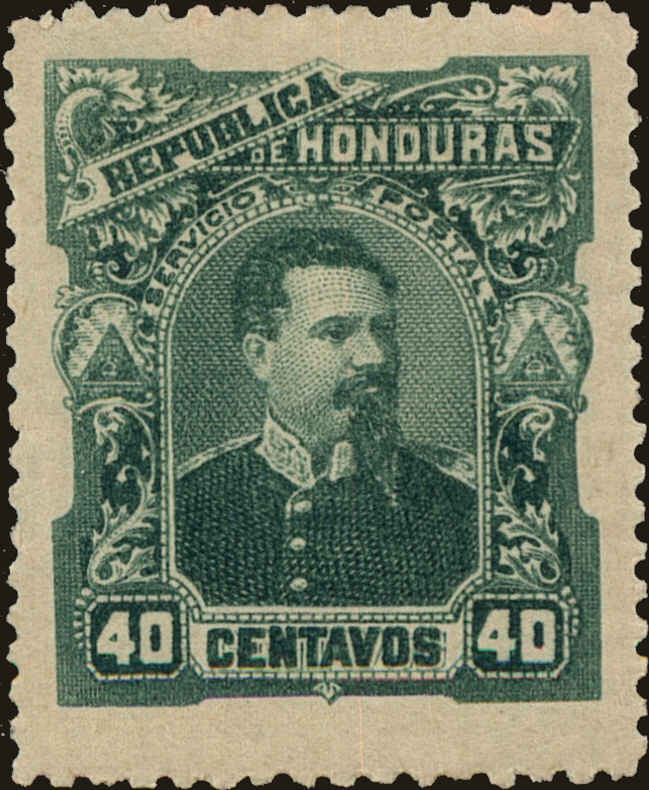 Front view of Honduras 58 collectors stamp