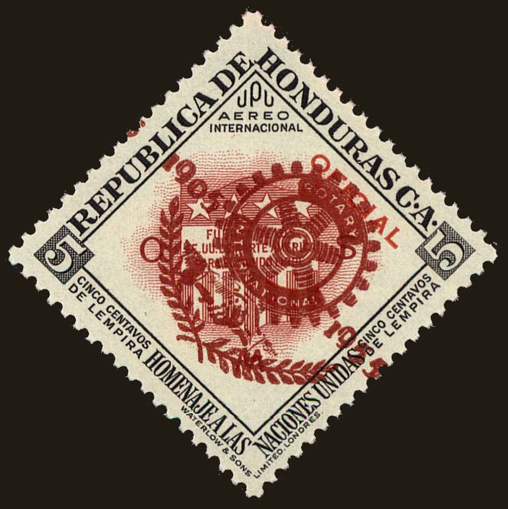 Front view of Honduras C234 collectors stamp