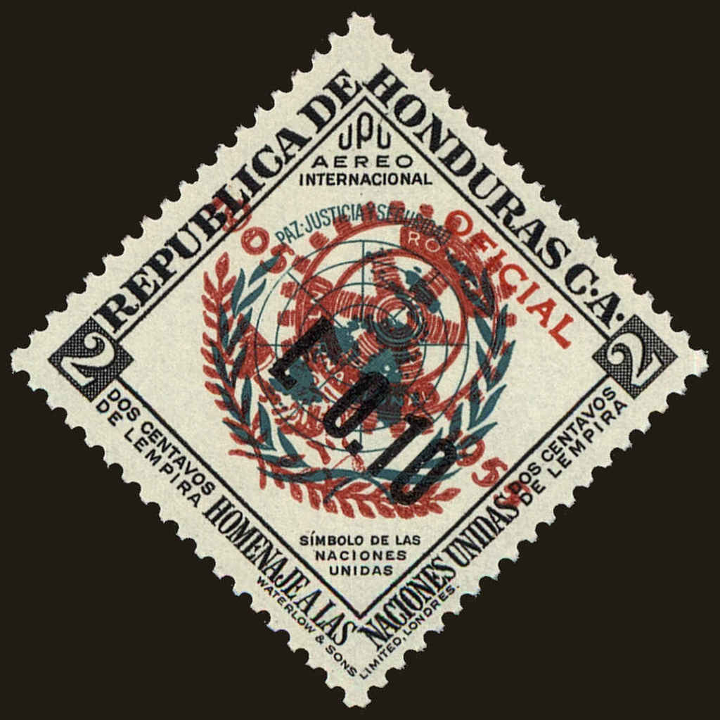 Front view of Honduras C239 collectors stamp