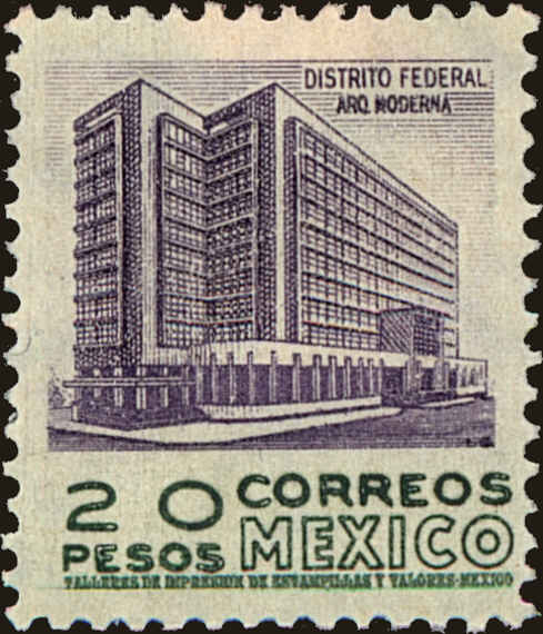 Front view of Mexico 867 collectors stamp