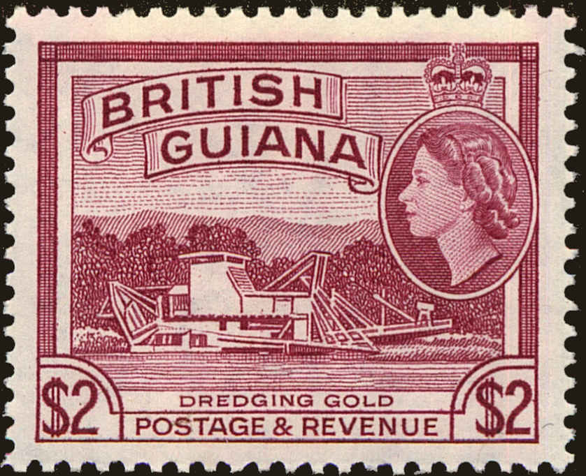 Front view of British Guiana 287 collectors stamp